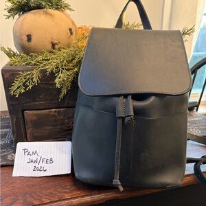 Black Leather Parker Clay Abby Backpack
